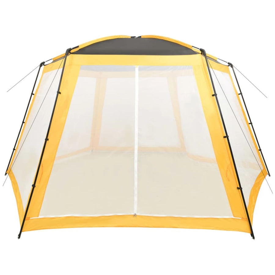 Zwembadtent 590X520X250 Cm Stof Geel