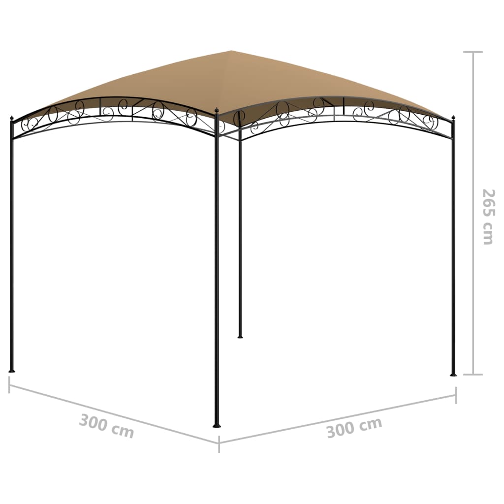 Prieel 180 G/M² 3X3X2,65 M 3 x 3 x 2.65 m Taupe