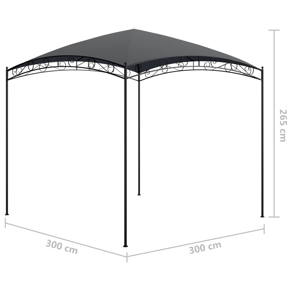 Prieel 180 G/M² 3X3X2,65 M 3 x 3 x 2.65 m Antraciet