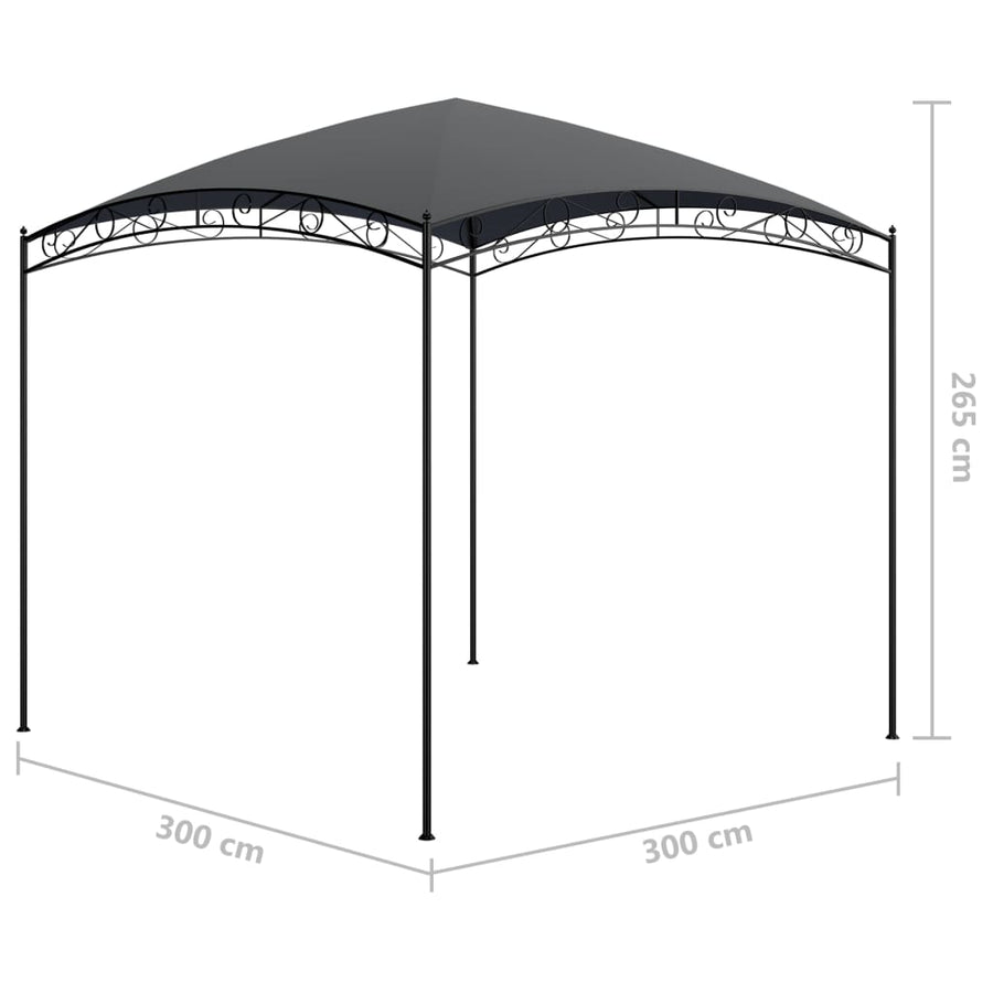 Prieel 180 G/M² 3X3X2,65 M 3 x 3 x 2.65 m Antraciet