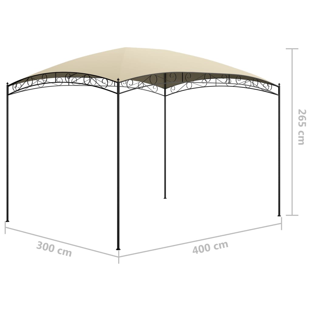 Prieel 180 G/M² 3X4X2,65 M 3 x 4 x 2.65 m Crème