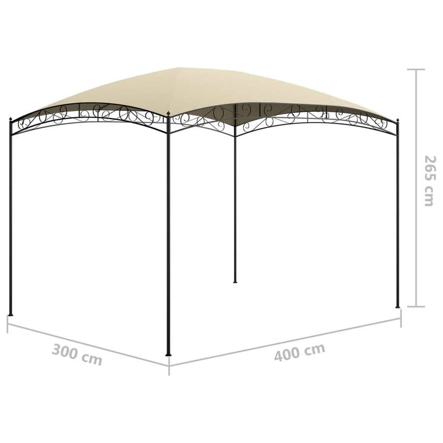 Prieel 180 G/M² 3X4X2,65 M 3 x 4 x 2.65 m Crème