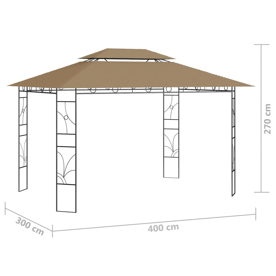 Prieel 160 g/m² 4x3x2,7 m taupe