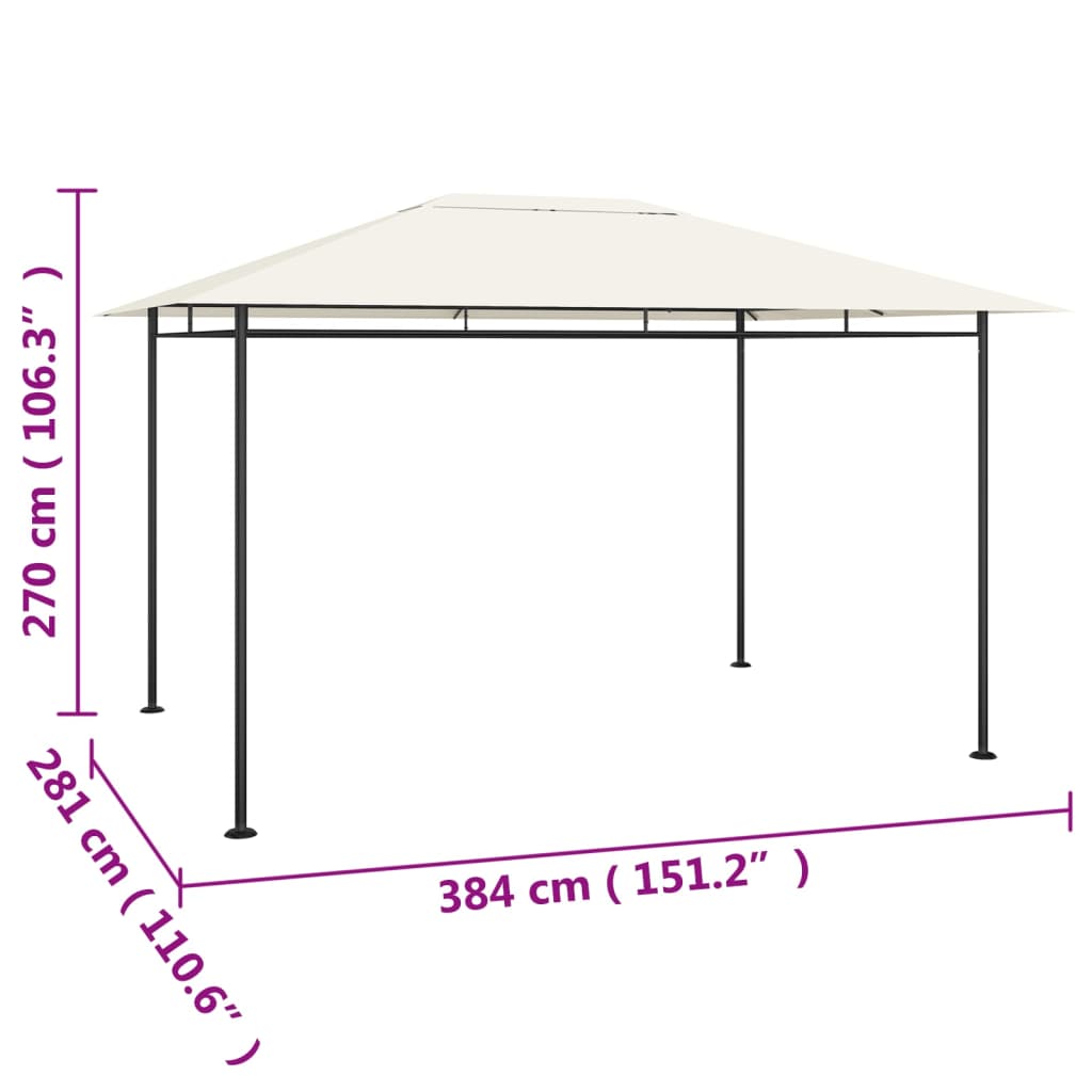 Prieel 180 G/M² 384X281X270 Cm Kleurig Crème