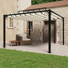 Prieel 3x3 m lamellendak aluminium crèmekleurig