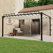 Prieel 3x4 m lamellendak aluminium crèmekleurig