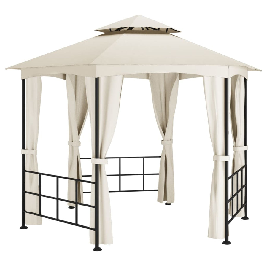 Prieel Met Zijwanden 3,1X2,7 M Kleurig Crème