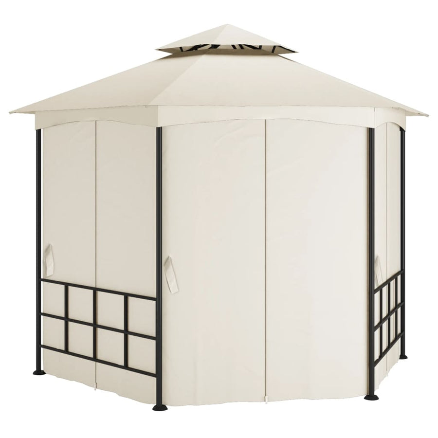 Prieel Met Zijwanden 3,1X2,7 M Kleurig Crème