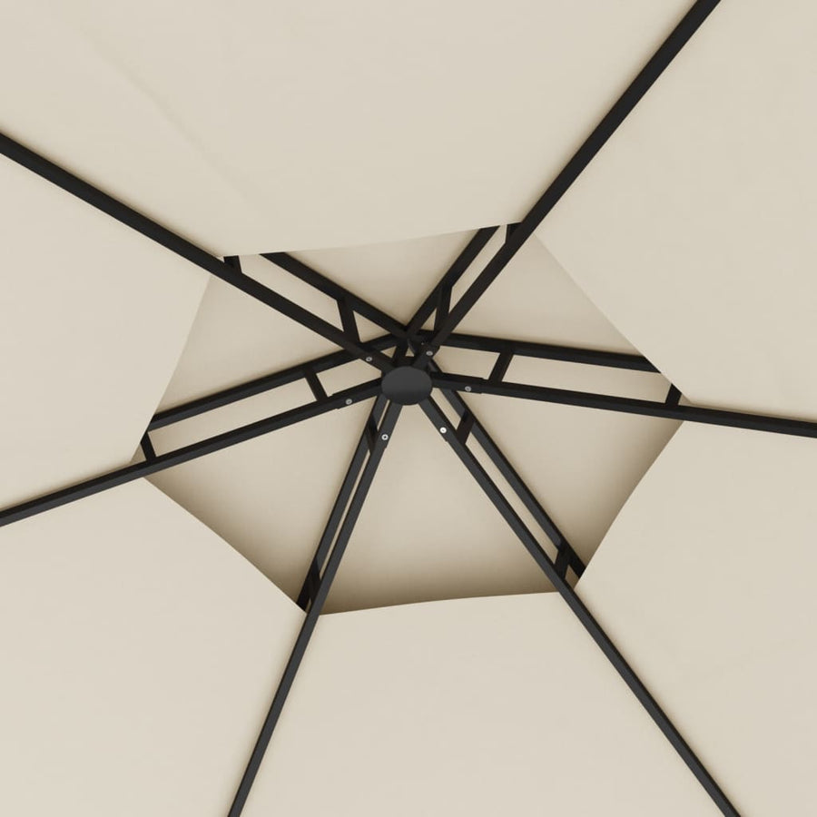 Prieel Met Zijwanden 3,1X2,7 M Kleurig Crème