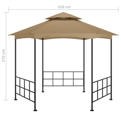 Prieel Met Zijwanden 3,1X2,7 M Taupe