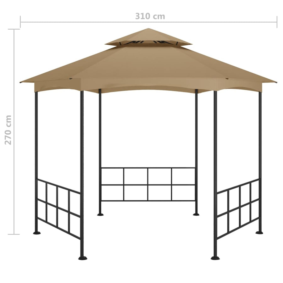 Prieel Met Zijwanden 3,1X2,7 M Taupe