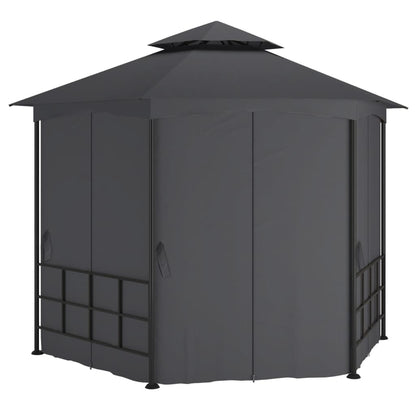 Prieel Met Zijwanden 3,1X2,7 M Kleurig Antraciet