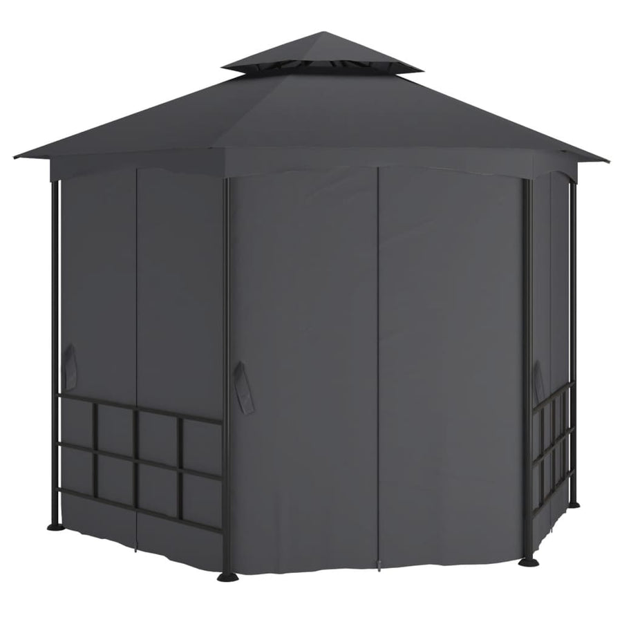Prieel Met Zijwanden 3,1X2,7 M Kleurig Antraciet