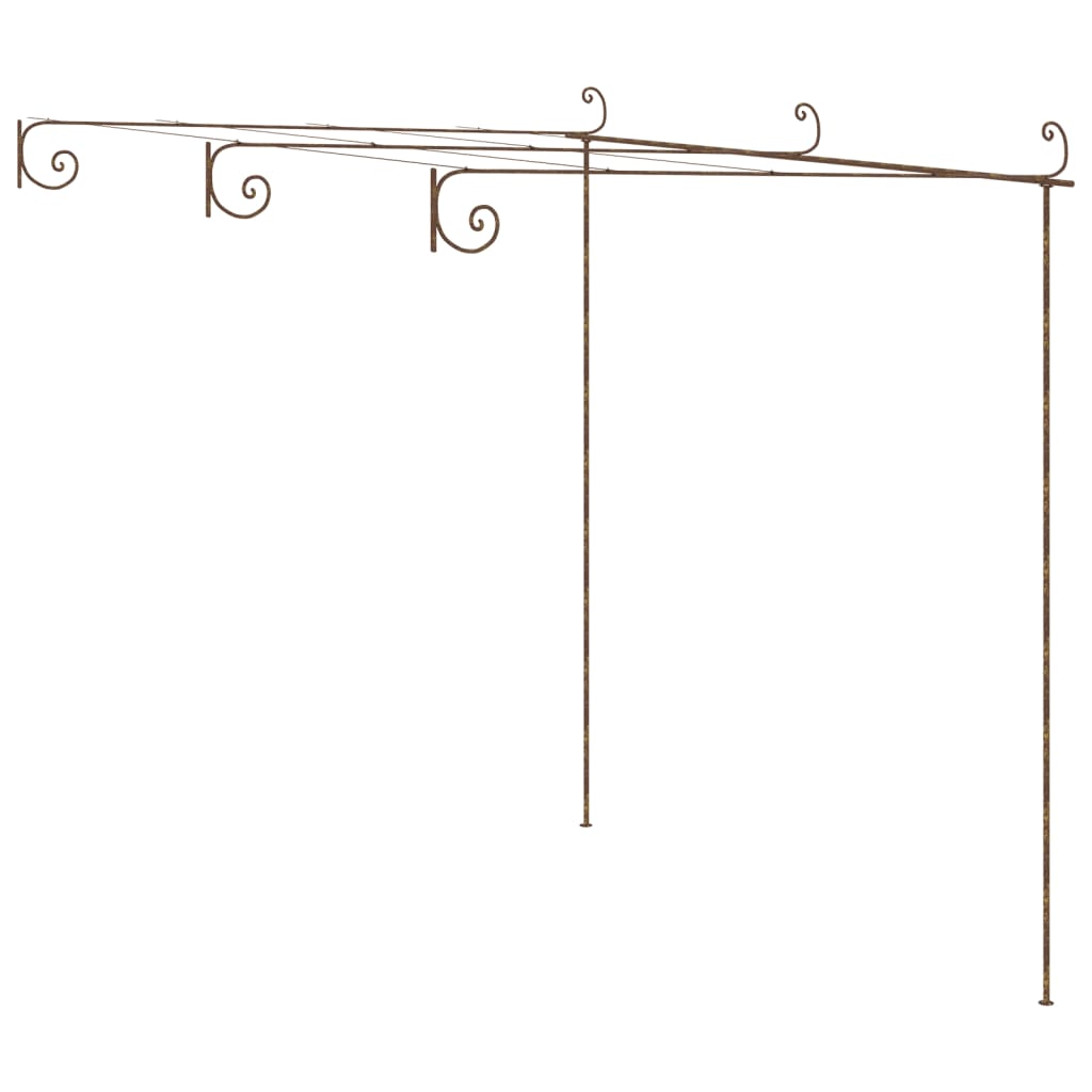 Tuinpergola 3X3X2,5 M Ijzer Antiekbruin 3 x 3 x 2.5 m