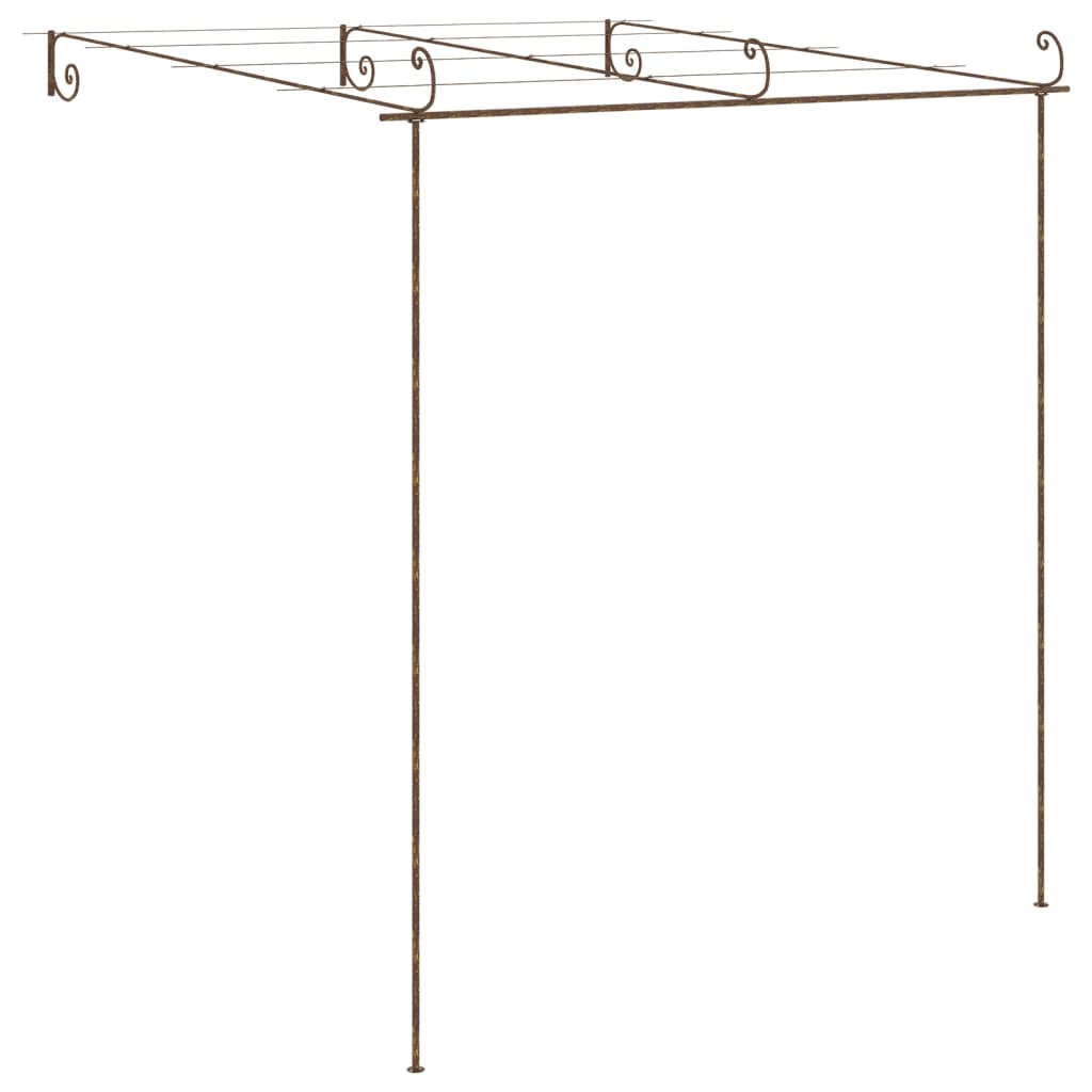 Tuinpergola 3X3X2,5 M Ijzer Antiekbruin 3 x 3 x 2.5 m