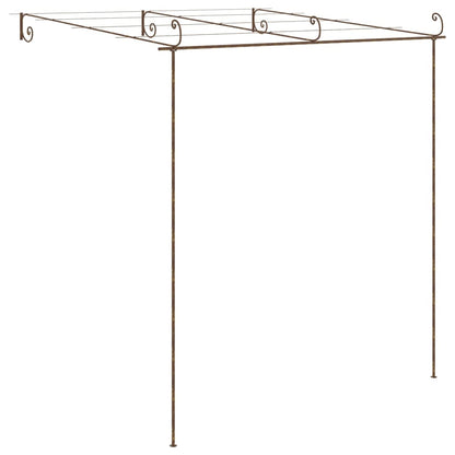 Tuinpergola 3X3X2,5 M Ijzer Antiekbruin 3 x 3 x 2.5 m
