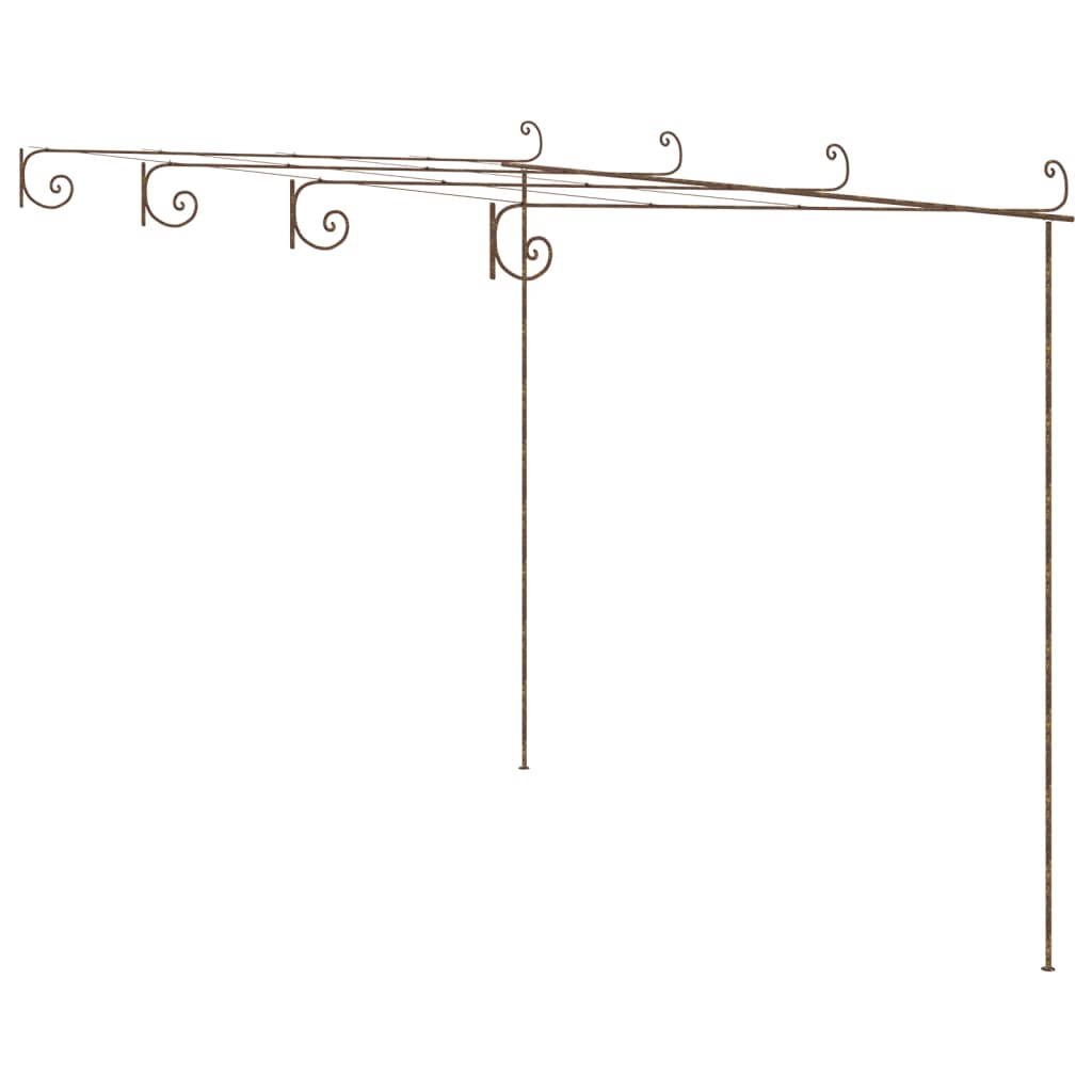 Tuinpergola 4X3X2,5 M Ijzer Antiekbruin 4 x 3x 2.5 m