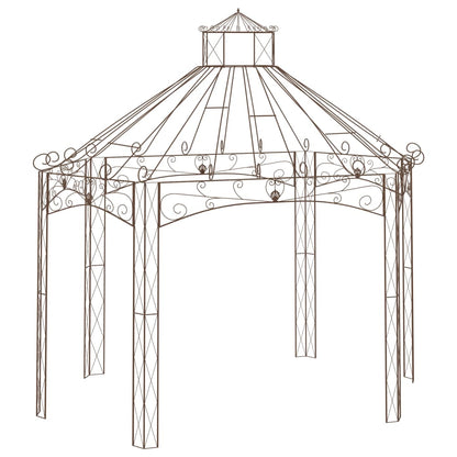 Tuinpaviljoen 400X258X378 Cm Ijzer Antiekbruin 400 x 258 x 378 cm