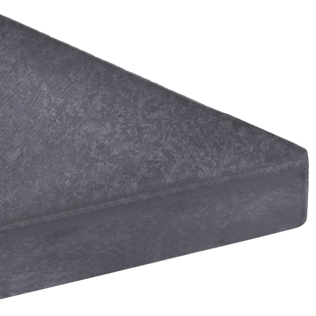 Parasolvoetplaat Vierkant 15 Kg Graniet Zwart