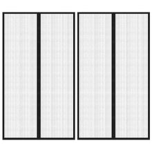 Insectendeurgordijnen 2 St Magnetisch 200X80 Cm Zwart 200 x 80 cm