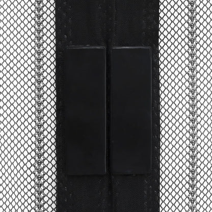Insectendeurgordijnen 2 St Magnetisch 200X80 Cm Zwart 200 x 80 cm