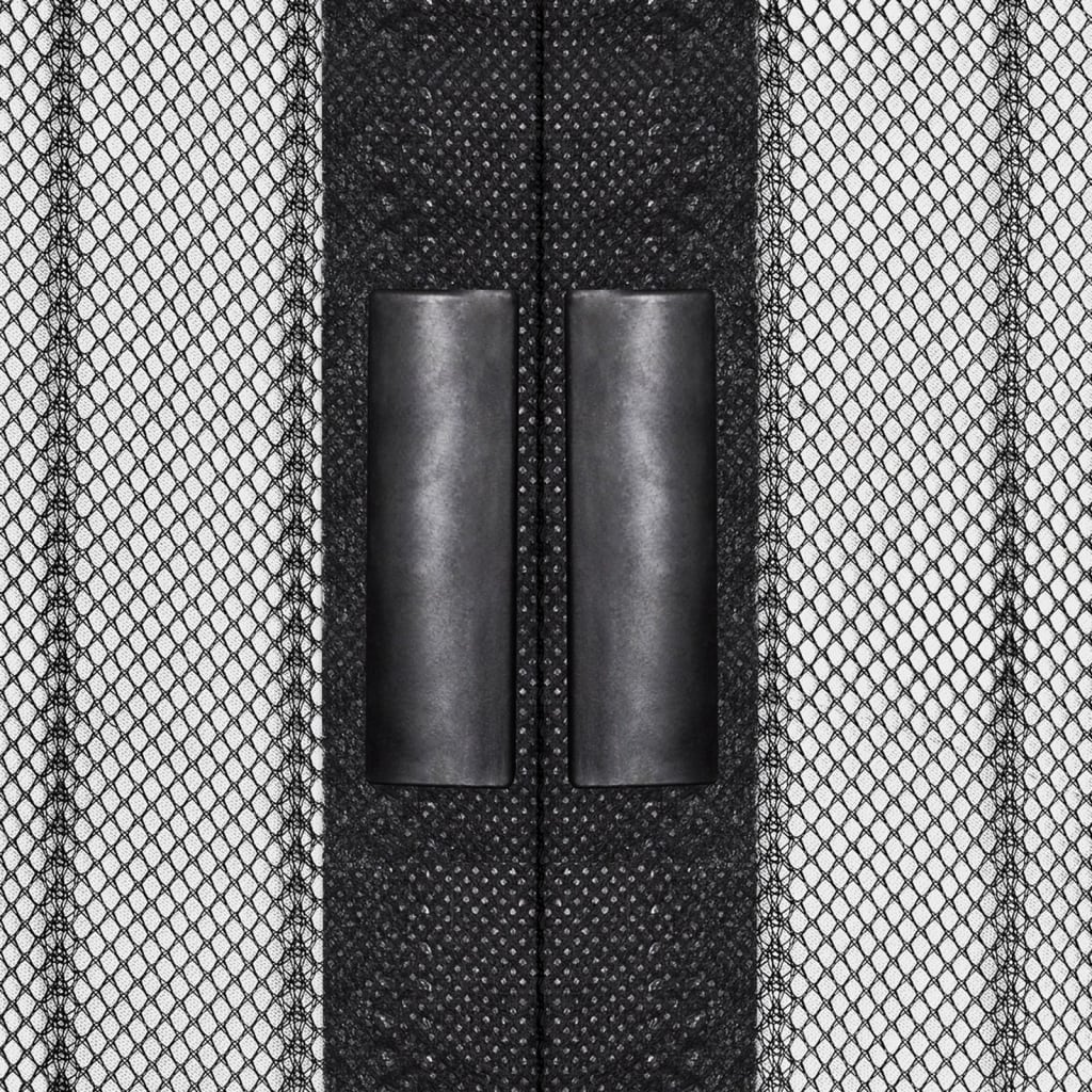 Insectendeurgordijnen 2 St Magnetisch Zwart 210 x 90 cm