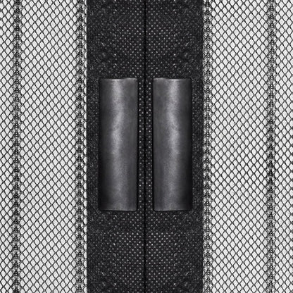 Insectendeurgordijnen 2 St Magnetisch Zwart 210 x 90 cm