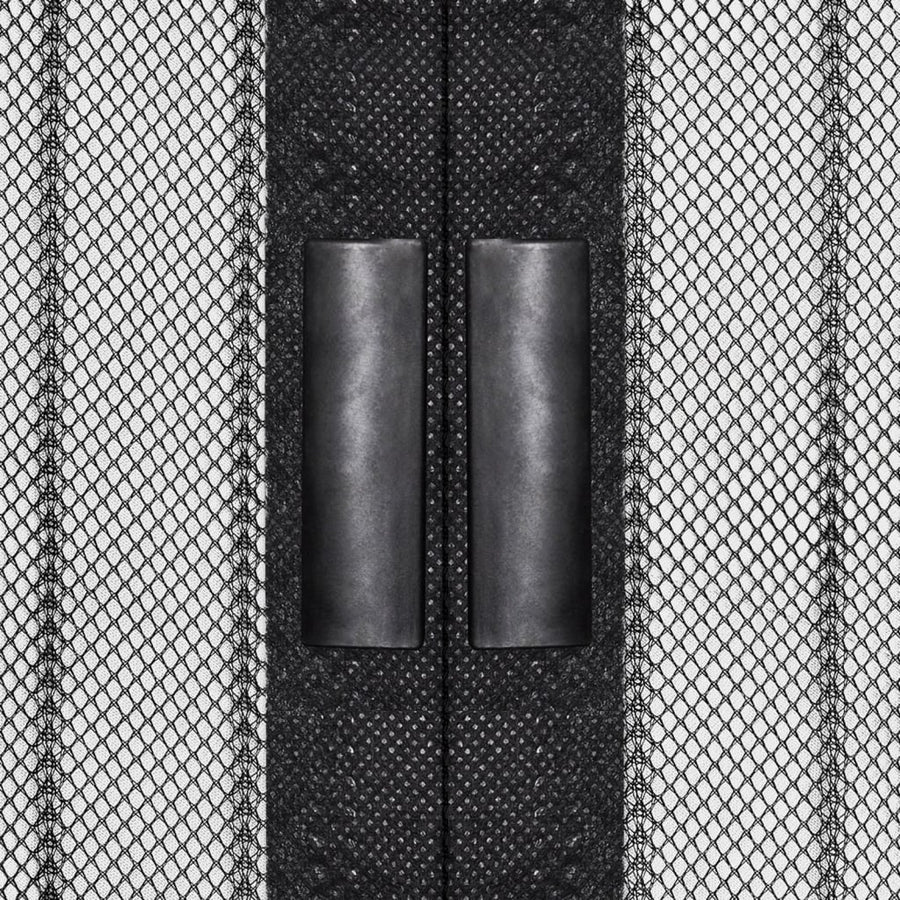 Insectendeurgordijnen 2 St Magnetisch Zwart 210 x 90 cm