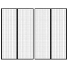Insectendeurgordijnen 2 St Magnetisch 220X130 Cm Zwart 220 x 130 cm