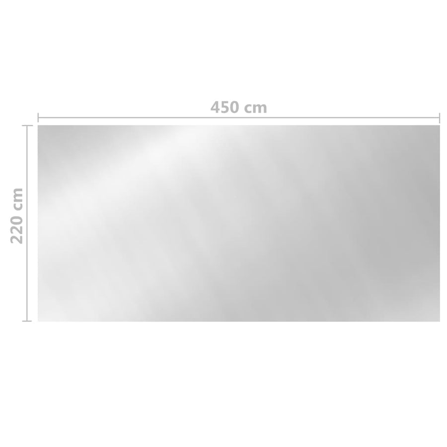Zwembadhoes 450X220 Cm Pe Zilverkleurig