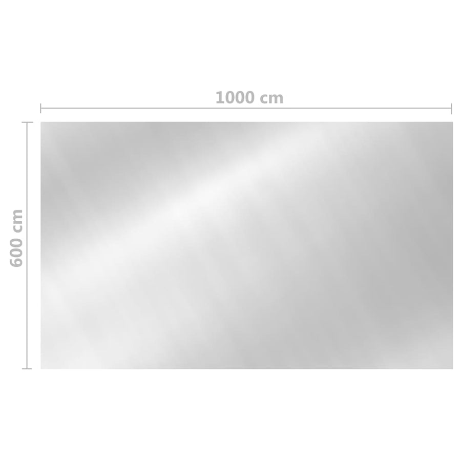 Zwembadhoes Rechthoekig 1000X600 Cm Pe Zilverkleurig