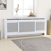 Radiatorombouw 142-205 cm MDF wit
