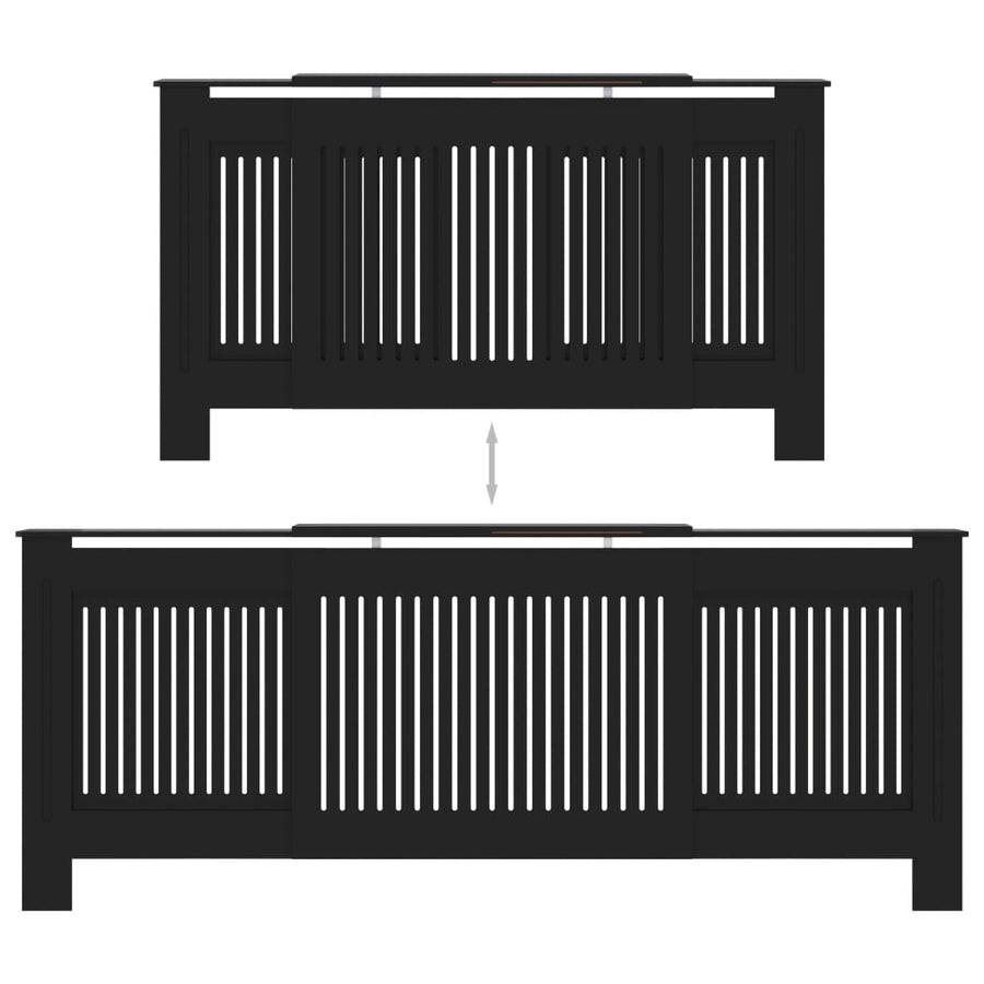 Radiatorombouw 205 Cm Mdf 1 205 x 20.5 x 81.5 cm Zwart