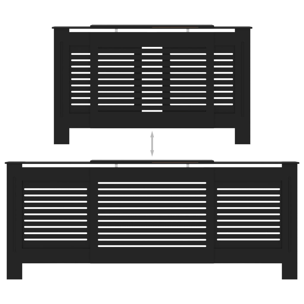 Radiatorombouw 205 Cm Mdf 1 205 x 20.5 x 81.5 cm Zwart
