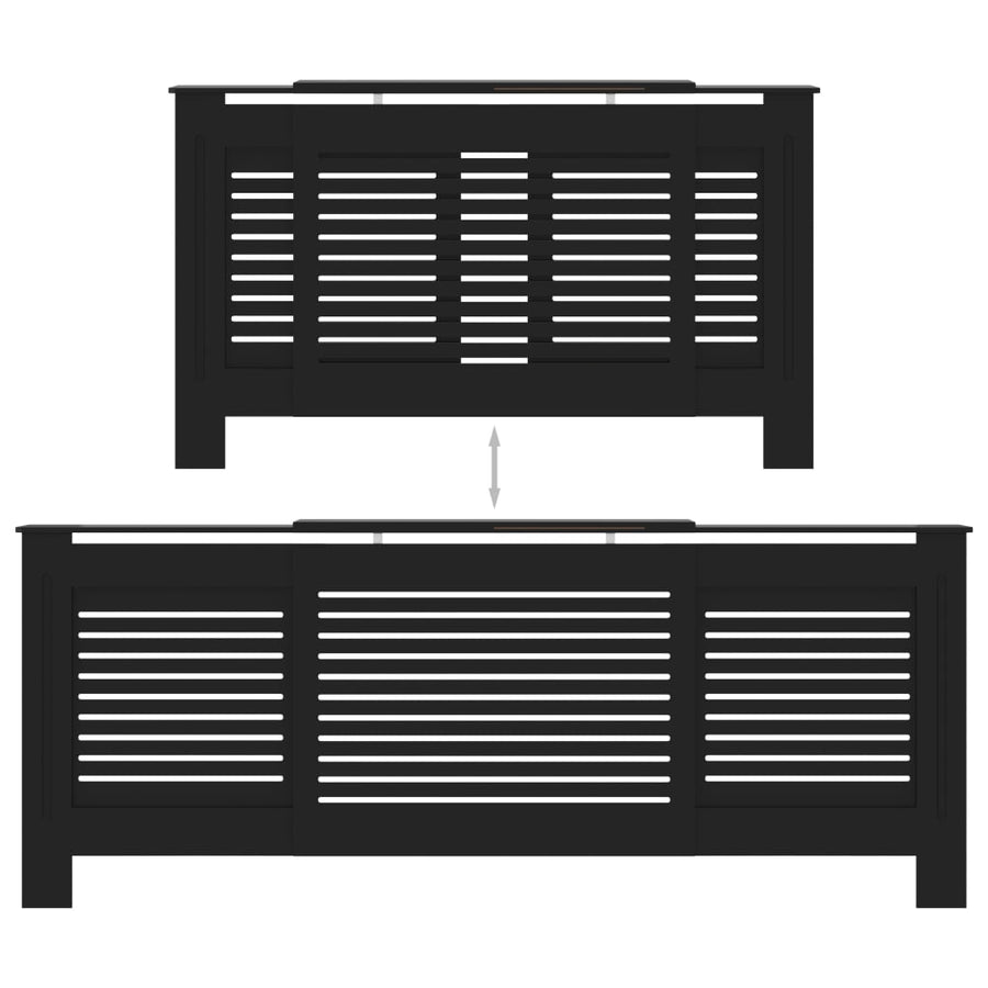 Radiatorombouw 205 Cm Mdf 1 205 x 20.5 x 81.5 cm Zwart