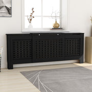 Radiatorombouw 142-205 cm MDF zwart