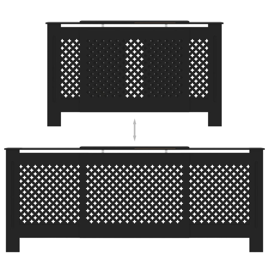 Radiatorombouw 205 Cm Mdf 1 205 x 20.5 x 81.5 cm Zwart
