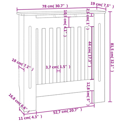 Radiatorombouw 78 Cm Mdf 1 78 x 19 x 81.5 cm Bruin
