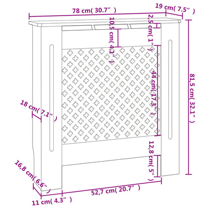 Radiatorombouw 78 Cm Mdf 1 78 x 19 x 81.5 cm Wit