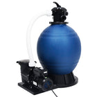 Sand filter with 7 settings and 1000 W pump blue and black