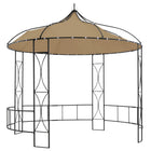 Prieel rond 300x290 cm taupe