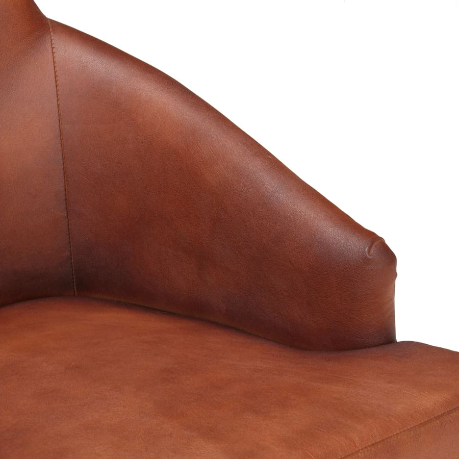 Eetkamerstoelen 4 st echt geitenleer bruin