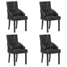 Eetkamerstoelen 4 St Echt Geitenleer Zwart