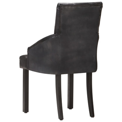 Eetkamerstoelen 6 St Echt Geitenleer Zwart