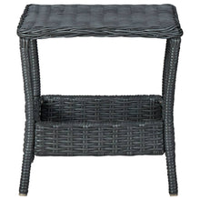 Tuintafel 45X45X46,5 Cm Poly Rattan Donkergrijs