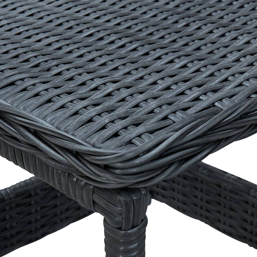Tuintafel 45X45X46,5 Cm Poly Rattan Donkergrijs