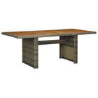 Tuintafel 200x100x74 cm poly rattan acaciahout bruin