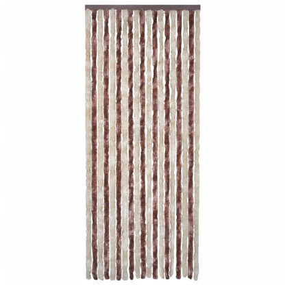 Vliegengordijn 56x200 cm chenille beige en lichtbruin 56 x 200 cm Beige en lichtbruin