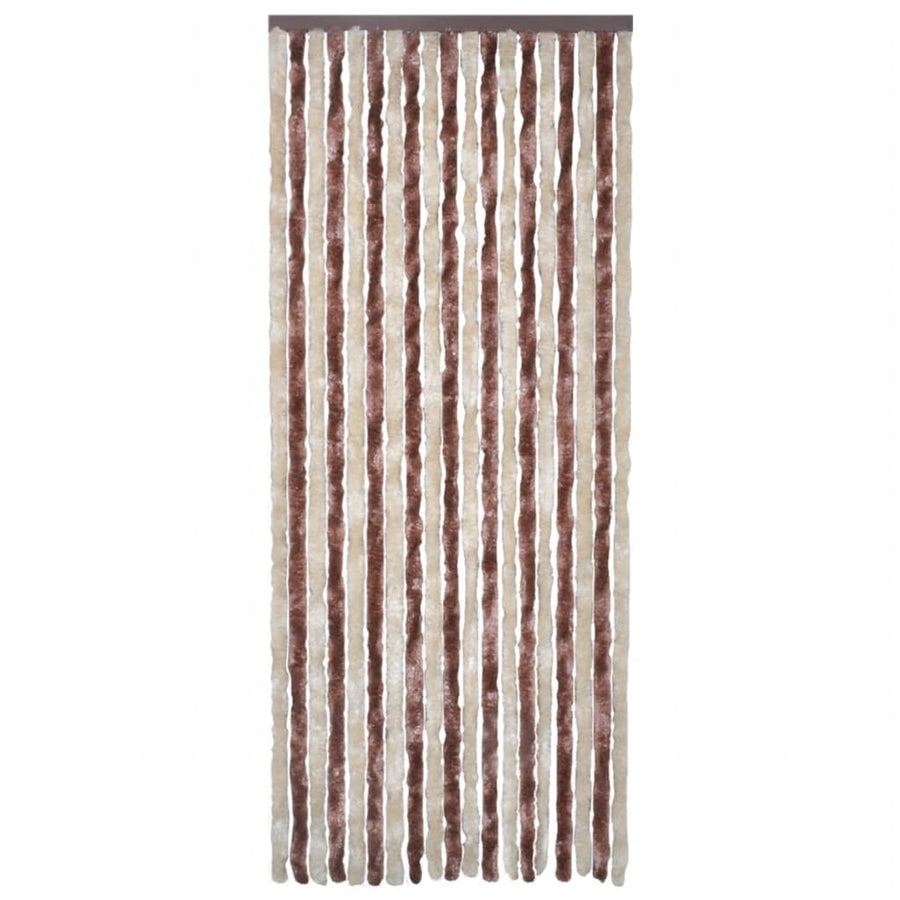 Vliegengordijn 56x200 cm chenille beige en lichtbruin 56 x 200 cm Beige en lichtbruin