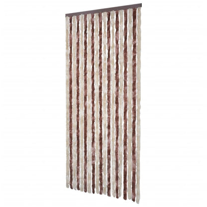 Vliegengordijn 56x200 cm chenille beige en lichtbruin 56 x 200 cm Beige en lichtbruin